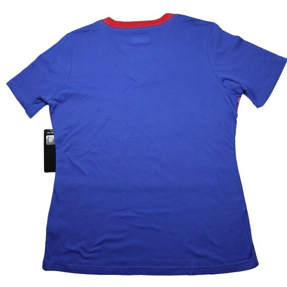 NFL New York Giants Top Womens V-Neck Rhinestone Logo NEW - Picture 2 of 4